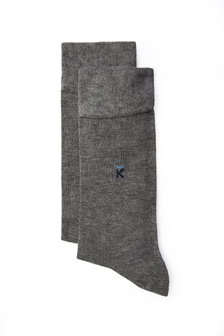  Orta Gri Likralı Esnek Spor Örgü Kemer & Bambu Çorap Hediye Kutulu 2'li Set