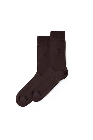  Koyu Kahve Likralı Esnek Spor Örgü Kemer & Bambu Çorap Hediye Kutulu 2'li Set