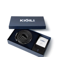 Siyah Likralı Esnek Spor Örgü Kemer & 2 'li Bambu Çorap Hediye Kutulu Set