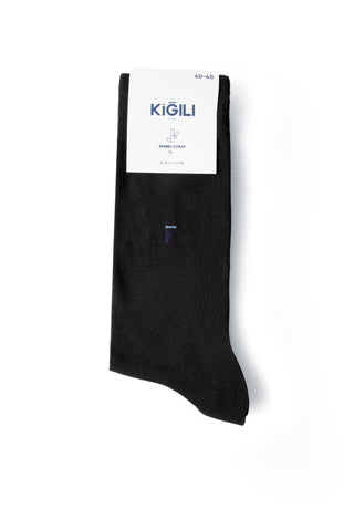  Siyah Likralı Esnek Spor Örgü Kemer & Bambu Çorap Hediye Kutulu 2'li Set