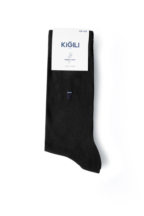 Siyah Likralı Esnek Spor Örgü Kemer & 2 'li Bambu Çorap Hediye Kutulu Set