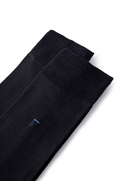 Dark Navy Lycra Stretch Sports Knit Belt & 2-Pack Bamboo Socks Gift Box Set