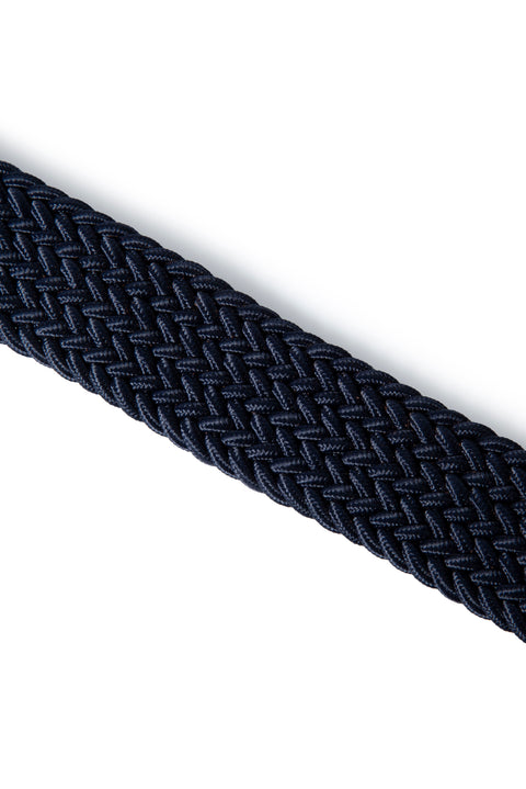 Dark Navy Lycra Stretch Sports Knit Belt & 2-Pack Bamboo Socks Gift Box Set