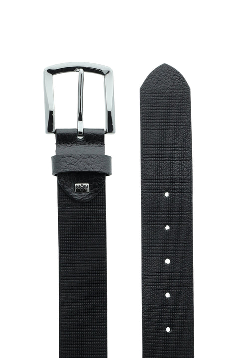 Siyah Spor Desenli Kemer