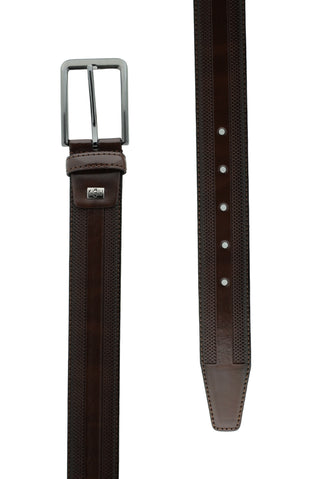  Koyu Kahve Desenli Klasik Kemer