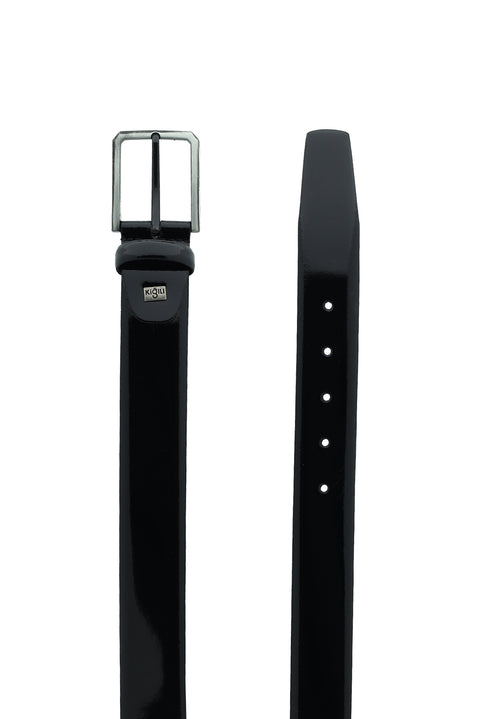 Siyah Klasik Rugan Deri Kemer