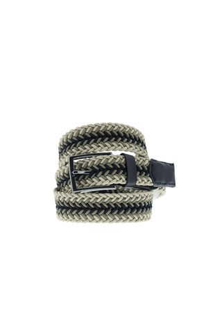  Orta Bej Örgü Desenli Spor Kemer