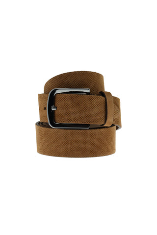  Taba Spor Desenli Süet Kemer