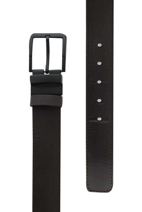 Koyu Kahve Çift Taraflı Spor Kemer