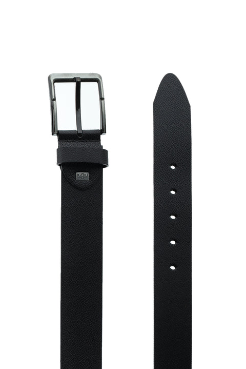 Black Sport Leather Belt