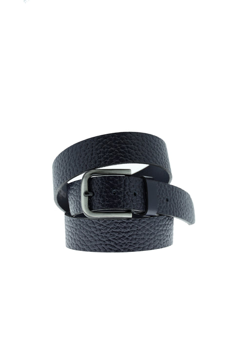 Koyu Lacivert Büyük Beden Deri Kemer