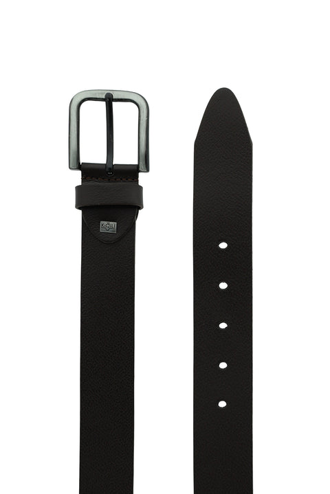 Koyu Kahve Büyük Beden Deri Kemer