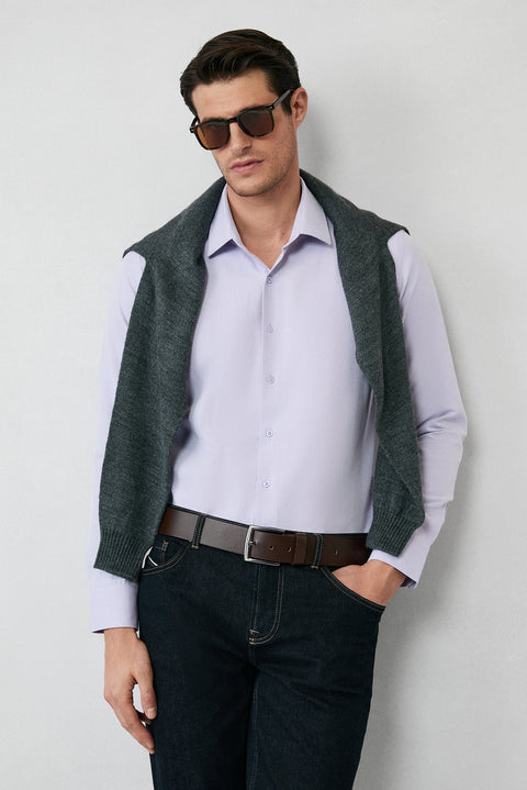 Koyu Kahve Spor Deri Kemer