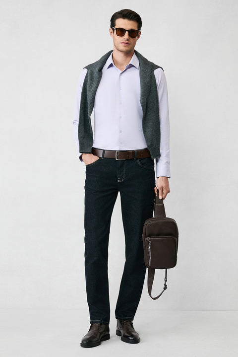 Koyu Kahve Spor Deri Kemer