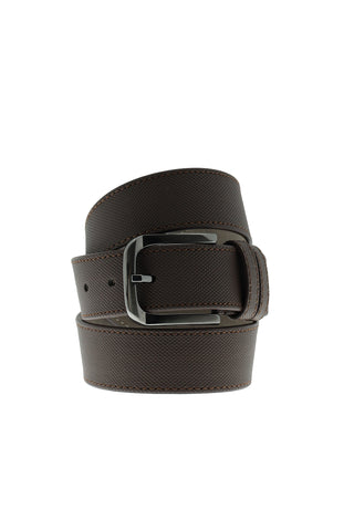  Koyu Kahve Spor Desenli Kemer