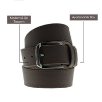 Dark Brown Sporty Patterned Belt