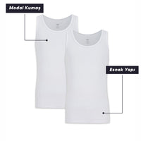 White 2-Pack Modal Blend Tank Top Set