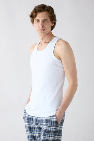  Beyaz 2'li Sporcu Pamuk Atlet Seti