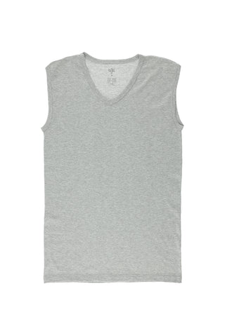  Orta Füme 2'li V Yaka Pamuklu Atlet