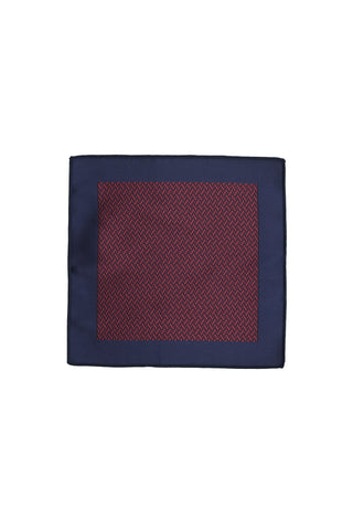  Koyu Bordo 2'li Desenli Kravat & Mendil Seti