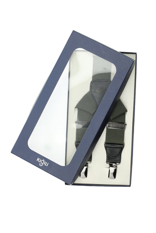  Koyu Yeşil Likralı Düz Pantolon Askısı