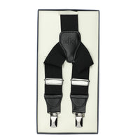 Siyah Likralı Düz Pantolon Askısı