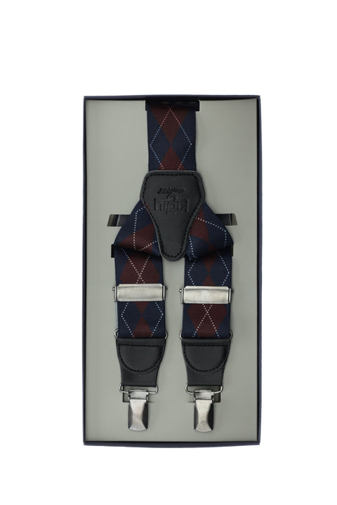 Açık Lacivert Likralı Desenli Pantolon Askısı