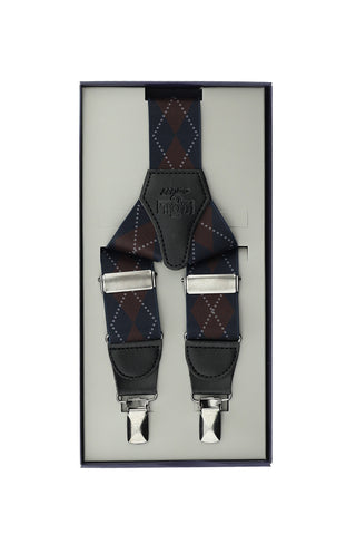  Orta Lacivert Likralı Desenli Pantolon Askısı