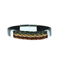 Koyu Antrasit Deri Bileklik