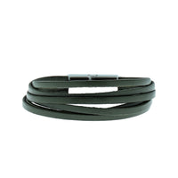 Koyu Yeşil 5'li Deri Bileklik