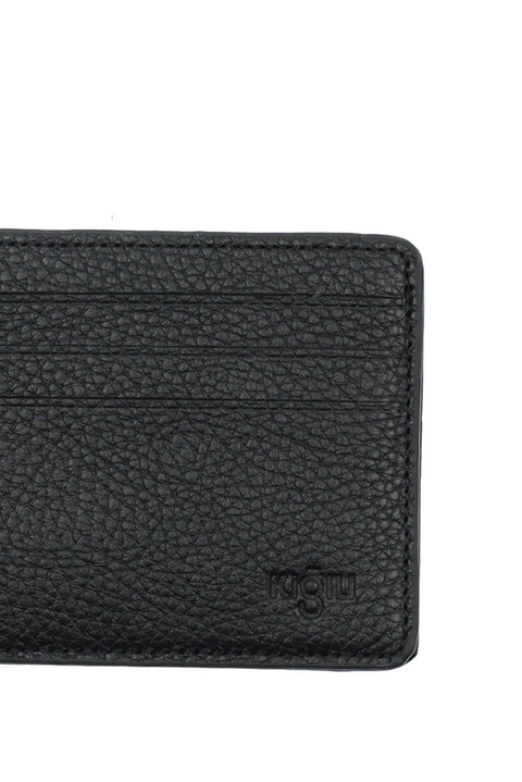 Siyah Düz Rugan Floater Deri Kartlık