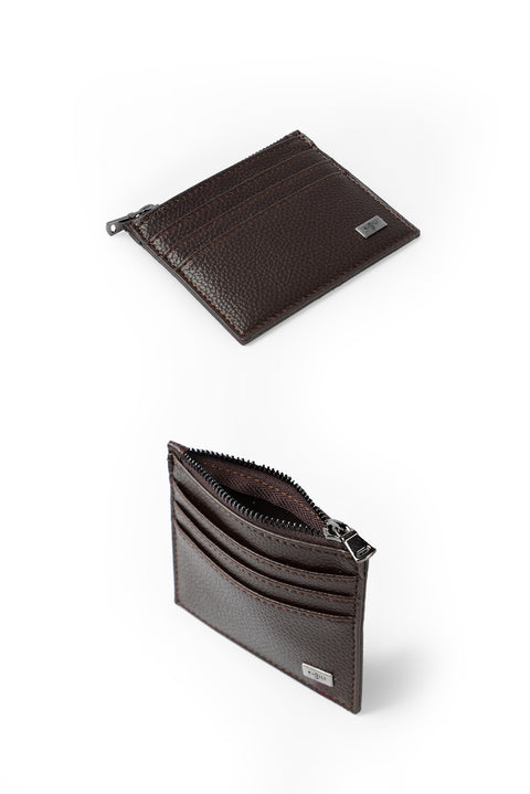 Koyu Kahve Para Bölmeli Kartlık