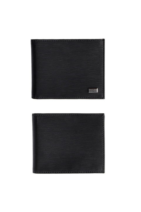 Siyah Desenli Para Bölmeli Hediye Kutulu Kartlık Cüzdan