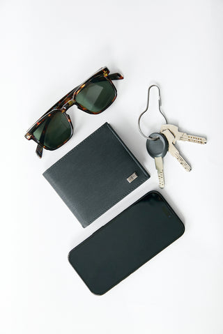  Siyah Desenli Para Bölmeli Kartlık Cüzdan