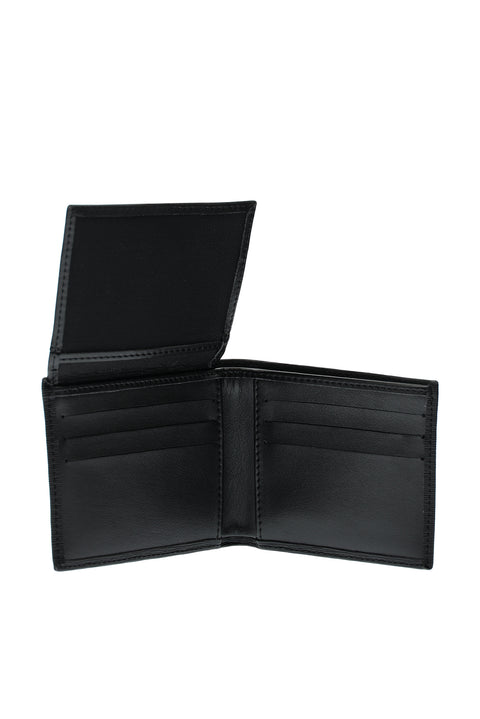 Siyah Desenli Para Bölmeli Kartlık Cüzdan