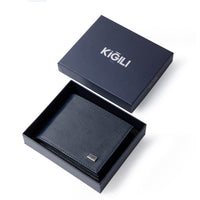 Orta Lacivert Desenli Kartlık Para Bölmeli Hediye Kutulu Cüzdan