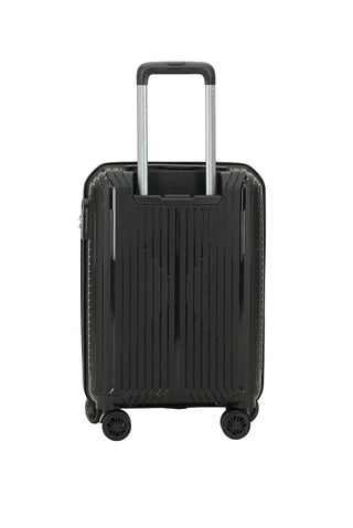  Siyah PP Çizgili Küçük-Kabin Boy Valiz