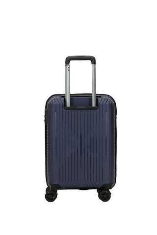  Koyu Lacivert PP Çizgili Küçük-Kabin Boy Valiz