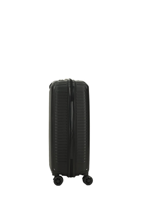 Siyah PP Orta Boy Çizgili Valiz