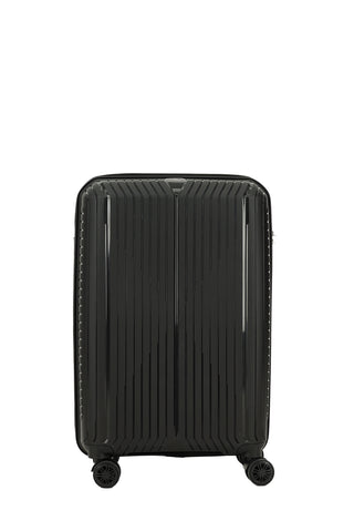  Siyah PP Büyük Boy Çizgili Valiz