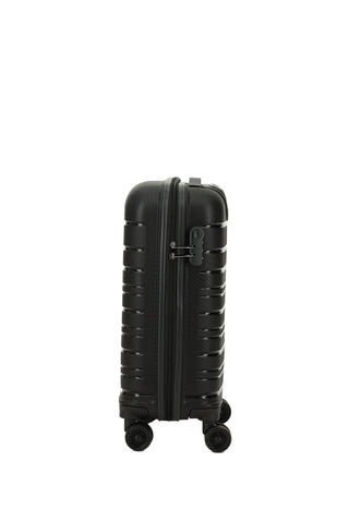  Siyah PP Çizgili Küçük-Kabin Boy Valiz