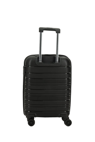  Siyah PP Çizgili Küçük-Kabin Boy Valiz