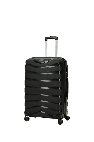  Siyah PP Desenli Büyük Boy Valiz