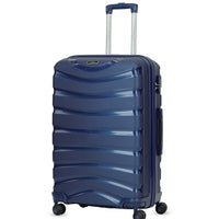 Koyu Lacivert PP Desenli Büyük Boy Valiz