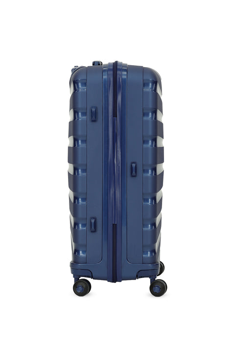 Koyu Lacivert PP Desenli Büyük Boy Valiz