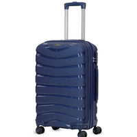 Koyu Lacivert PP Çizgili Orta Boy Valiz