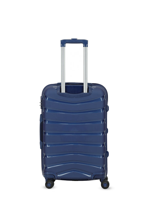 Koyu Lacivert PP Çizgili Orta Boy Valiz