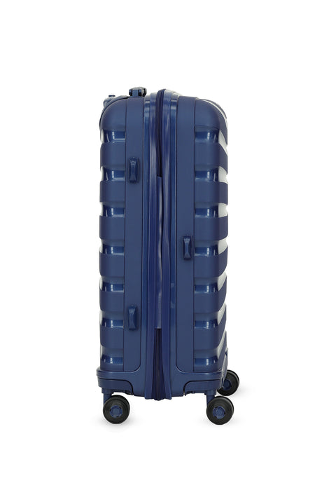 Koyu Lacivert PP Çizgili Orta Boy Valiz