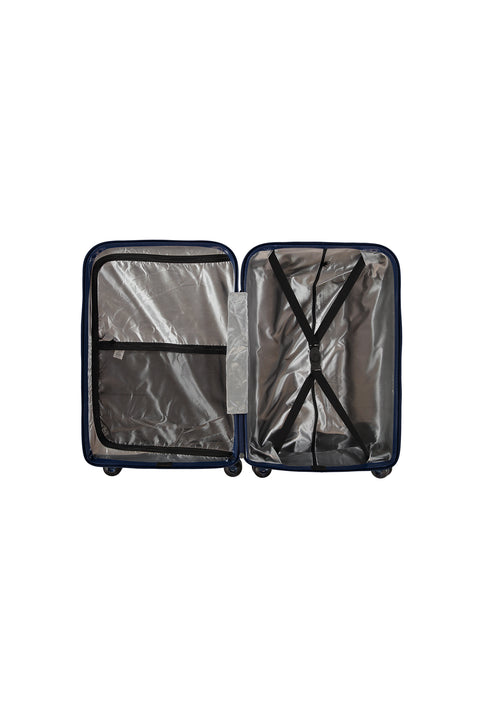 Koyu Lacivert PP Çizgili Orta Boy Valiz