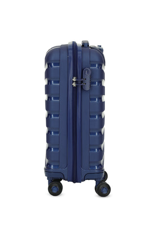  Koyu Lacivert PP Desenli Küçük-Kabin Boy Valiz